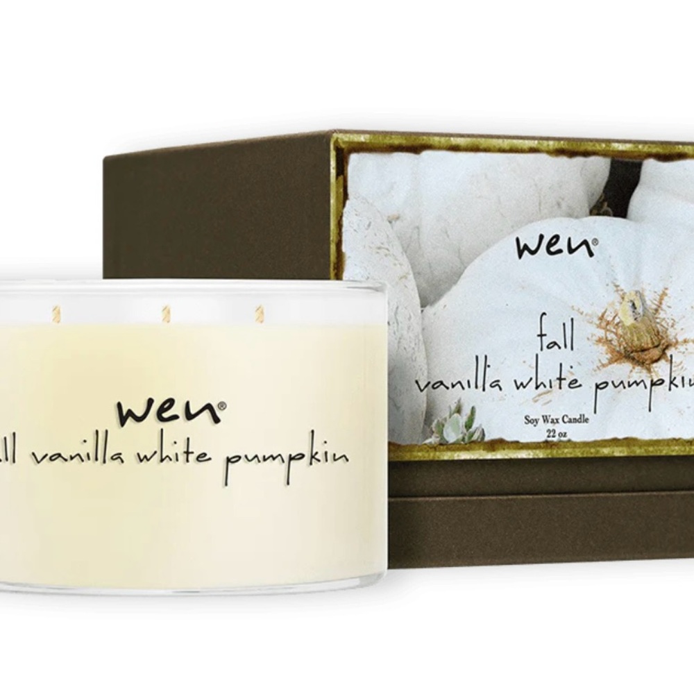 WEN Fall Vanilla White Pumpkin Candle